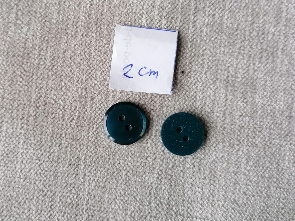 blauwe knoopje in imitatie parelmoer 13 mm - Afbeelding 2
