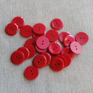 rozerode knoopje in imitatie parelmoer 18mm