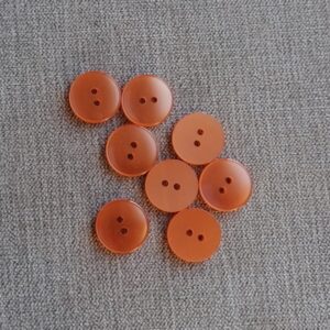 orange knoopje in imitatie parelmoer 18mm