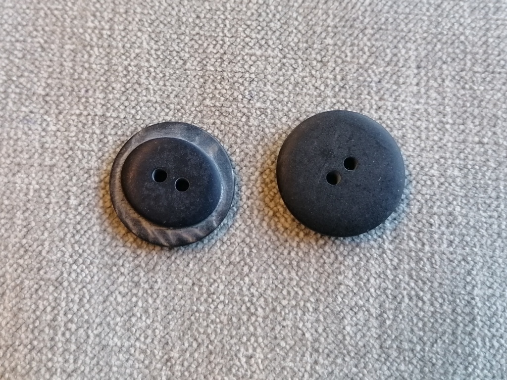 blauwe knoop effen en gemarmerd langs rand 21mm - Afbeelding 2