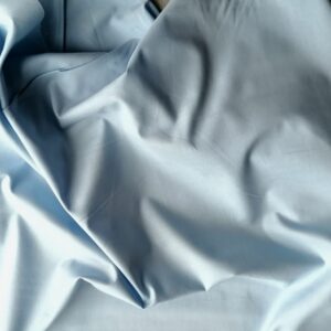 lichtblauwe katoen  verkocht per 10cm