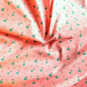 roze katoen met ballerina's van Poppy /10cm