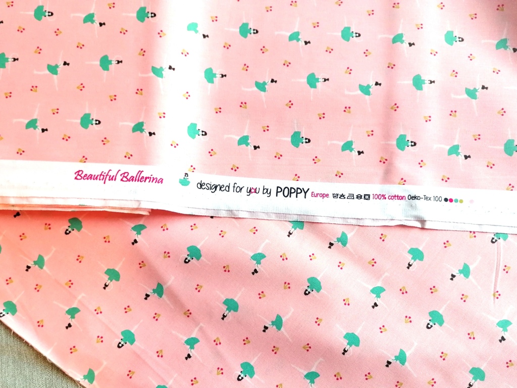 roze katoen met ballerina's van Poppy /10cm - Afbeelding 2
