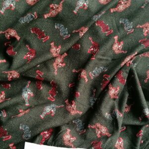 groen zwarte viscose tijgerprint /10cm