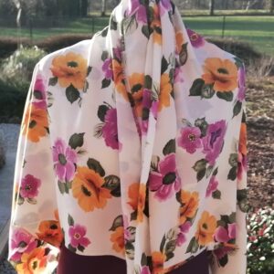zachte viscose stof bloemenmotief