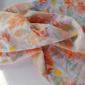 batist met bloemen zachte kleuren 0,80 en 0,5m