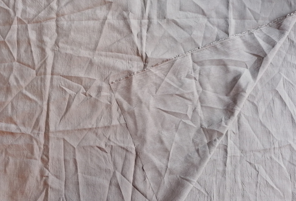 licht bruinbeige viscose kreukels 0,85m - Afbeelding 2