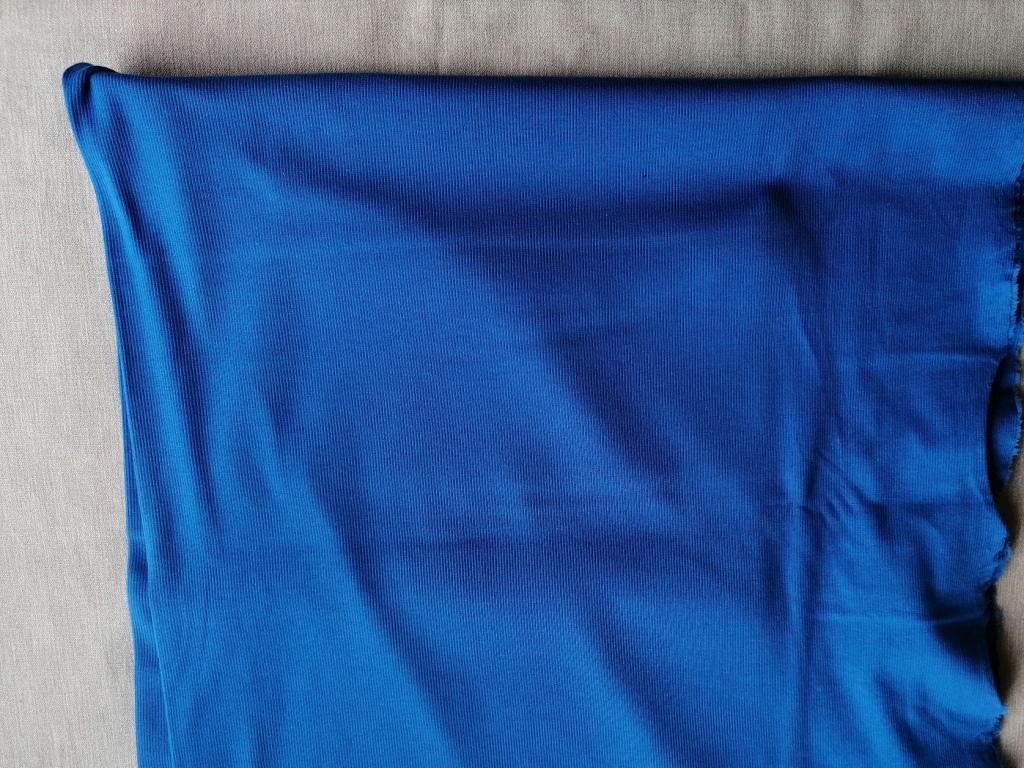 blauwe boordstof met fijne rib /10cm