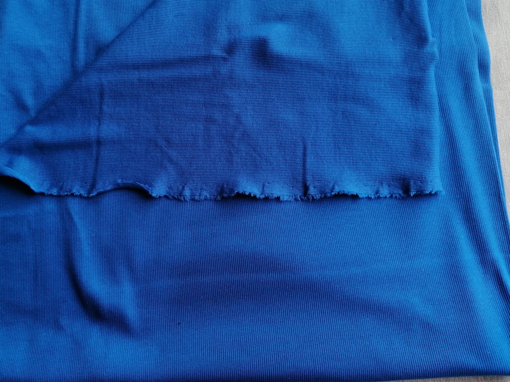 blauwe boordstof met fijne rib /10cm - Afbeelding 2