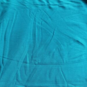 Turquoise katoenen jersey met elastaan  /10cm
