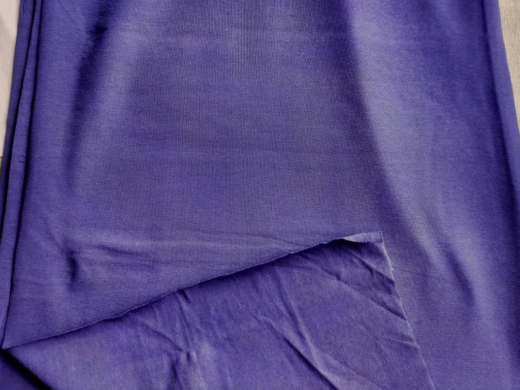 paarsblauwe katoenen jersey elastaan /10cm - Afbeelding 2
