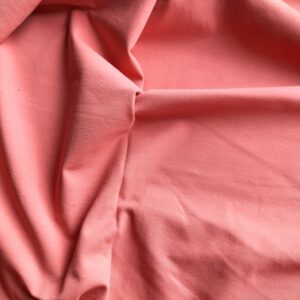 zalmrozige katoenen jersey met elastaan  /10cm