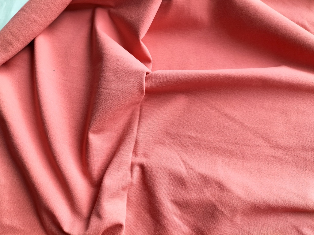 zalmrozige katoenen jersey met elastaan /10cm