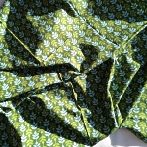 groene katoen met blaadjes 1m