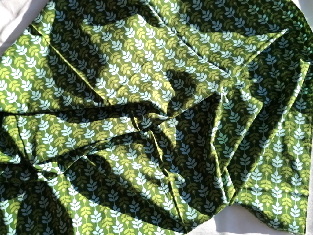 groene katoen met blaadjes 1m