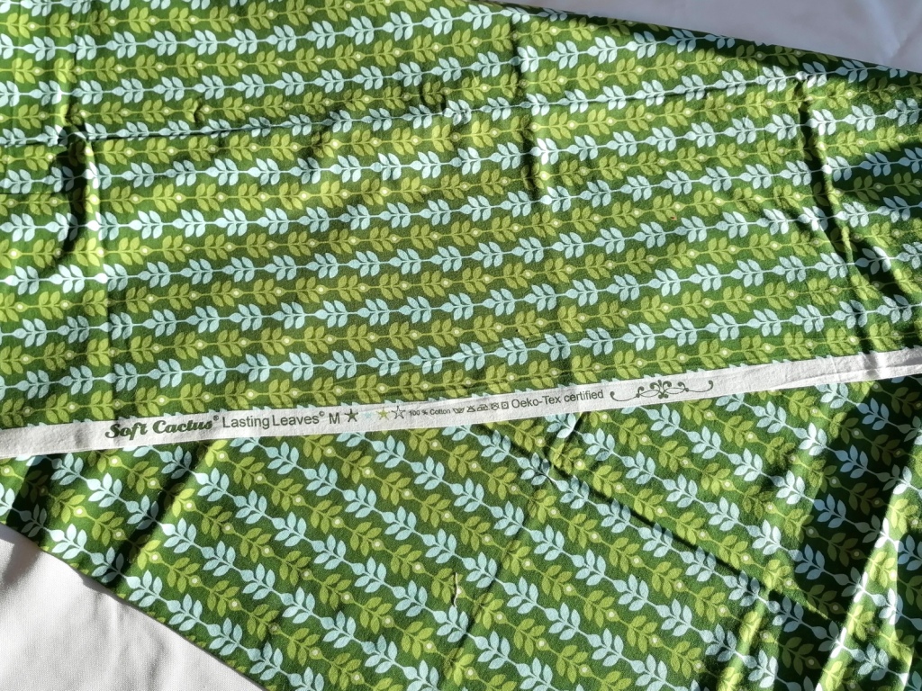 groene katoen met blaadjes 1m - Afbeelding 2