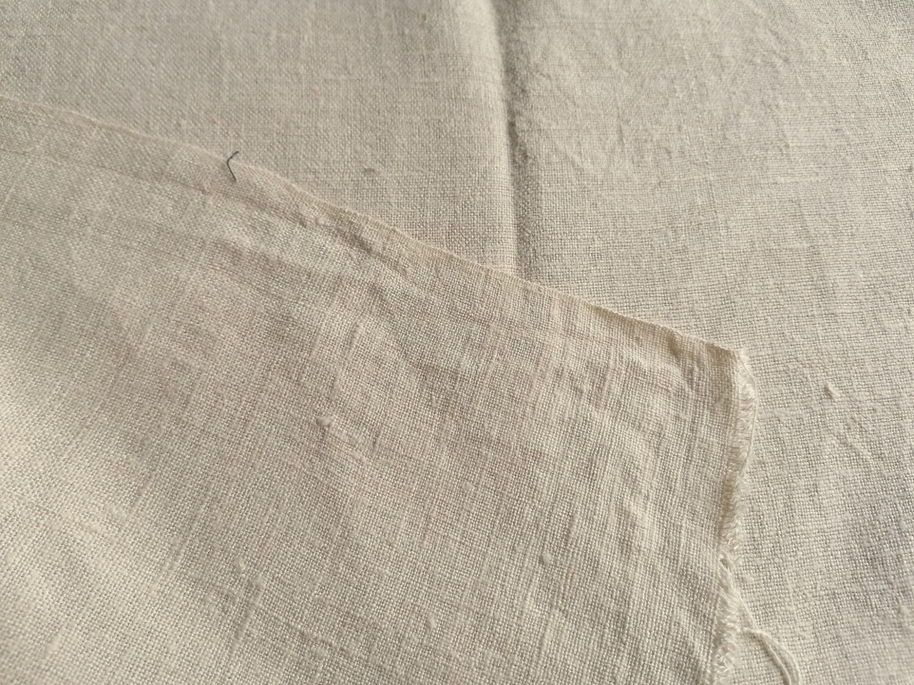 grof gebroken wit katoen met linnenlook 2,6m/1,2m - Afbeelding 3