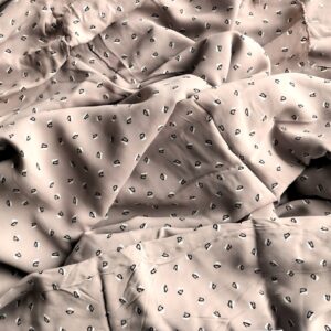 Taupe gevlekte viscose stof