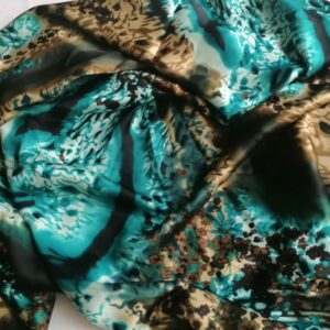 zachte satijn blauw bruin  2m