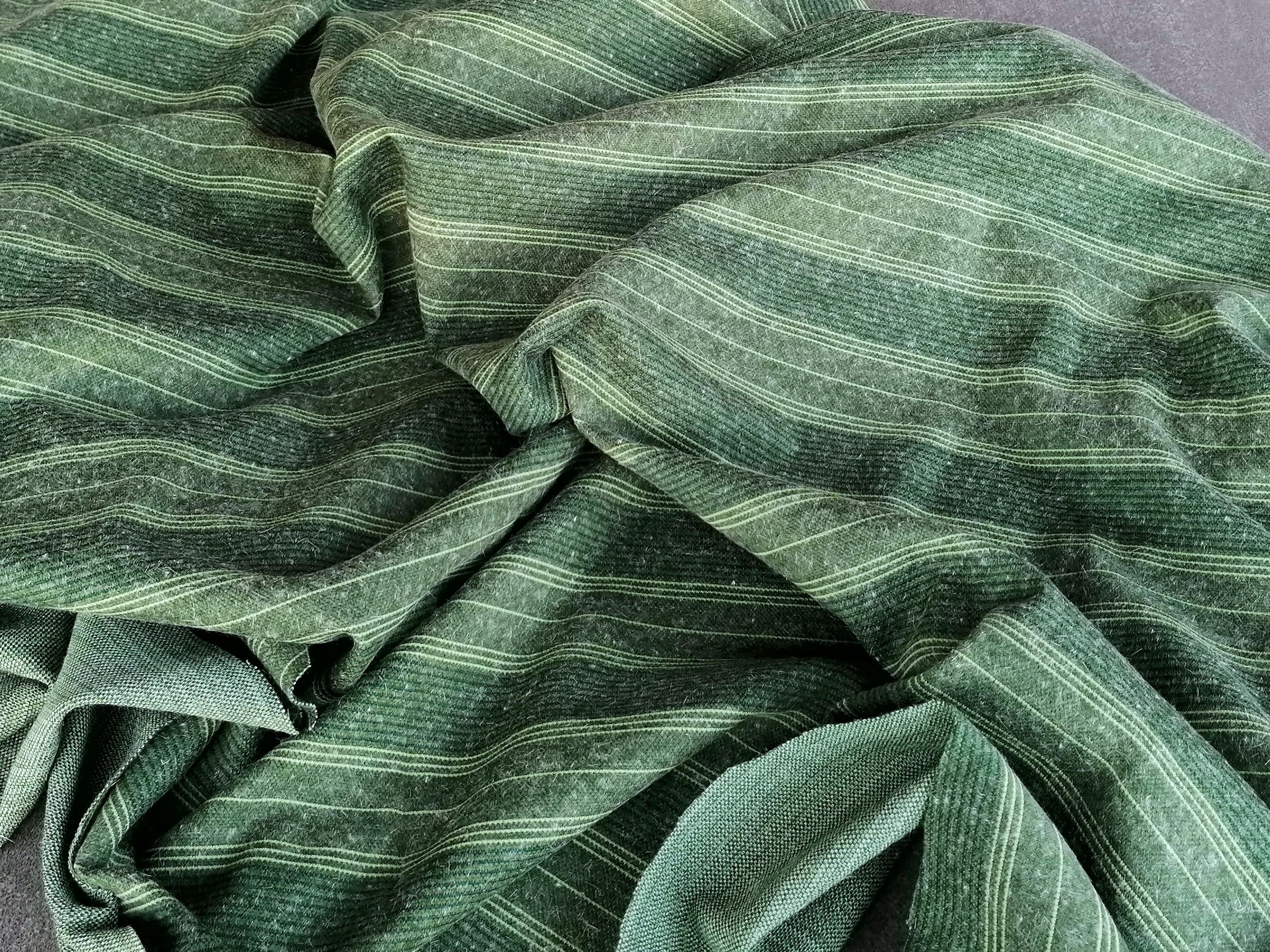 groen gestreepte dubbele jersey 1m