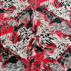 viscose wit rood zwart motief 0,85cm