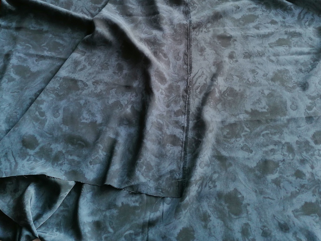 viscose blauw zwarte vlekken 0,8m en 0,3m - Afbeelding 2