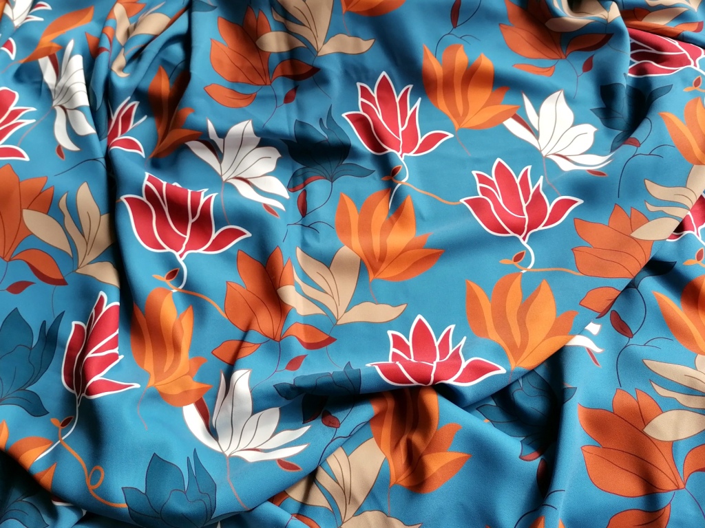 viscose met bladeren 1,8m