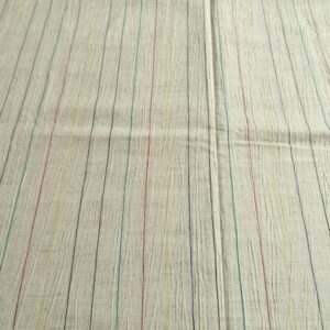 beige gestreept linnen stevige stof 1m