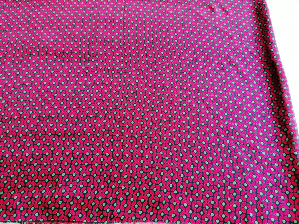 crepe georgette bordeaux blauw en groen 2,8m - Afbeelding 2