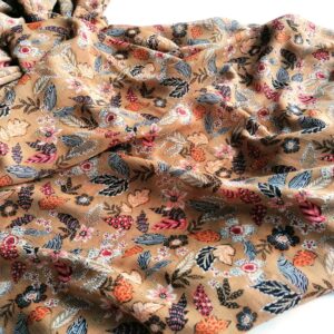 bruin gebloemd met gouden vlekjes 2,6m