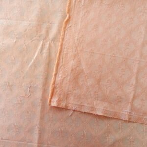 zalmkleurige jacquard damast 2m