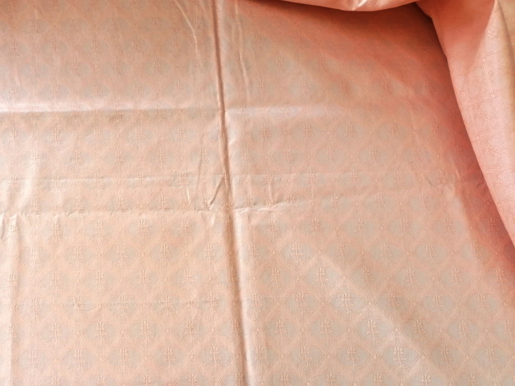 zalmkleurige jacquard damast 2m - Afbeelding 3