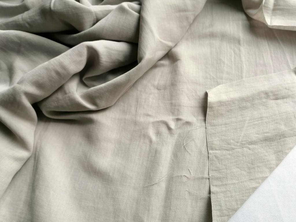lichtgrijze dunne gabardine 1,30m - Afbeelding 2