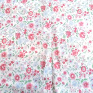 dunne katoen pastel bloemen wit