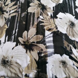 jersey wit zwart gebloemd 1,4m