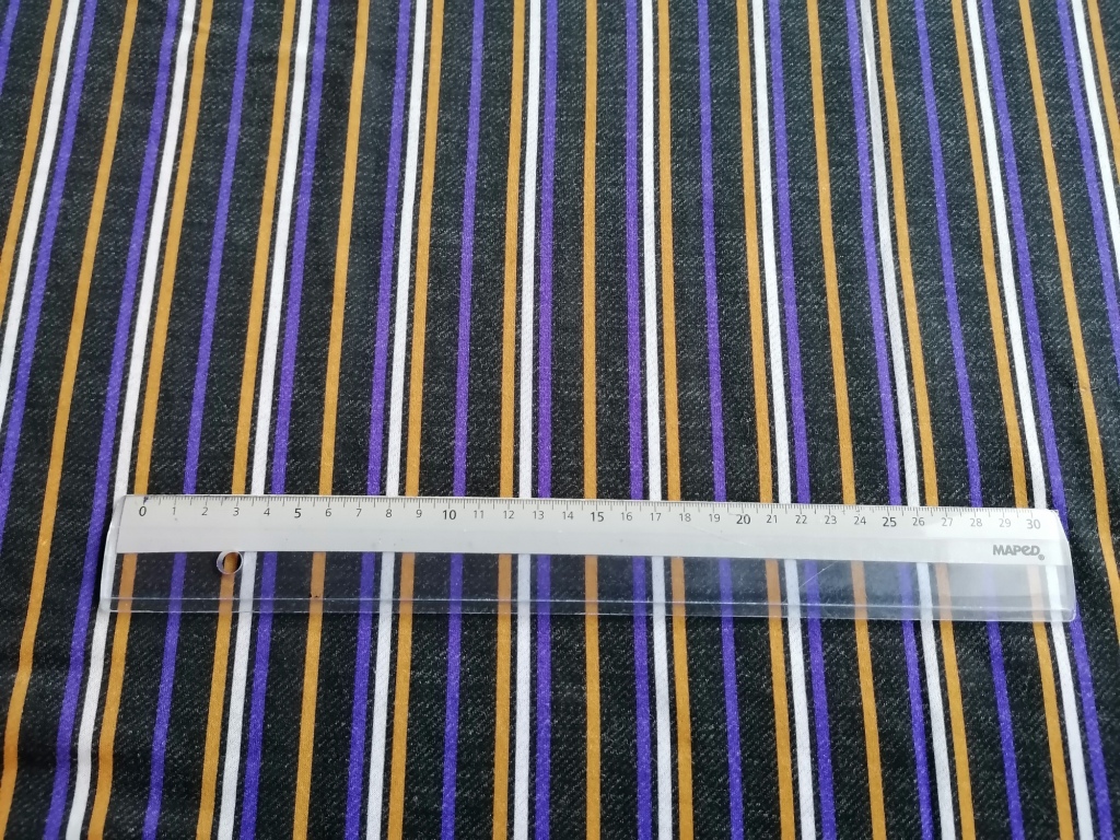 jaren 70/80 jersey zwart gestreept 2m - Afbeelding 2