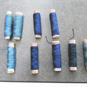 vintage blauw zijden cordonnet CALANDA  10m