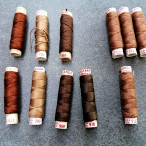 vintage bruin zijden cordonnet CALANDA  10m