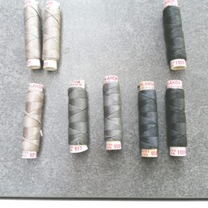 vintage grijs zijden cordonnet CALANDA  10m