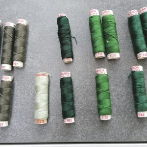 vintage groen zijden cordonnet CALANDA  10m