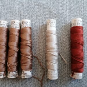 bruin vintage zijden cordonnet Gutermann  30/3 10m