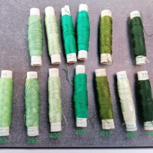 groen zijden vintage naaigaren Gutermann