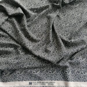 zwart met beige strikjes, zeer zachte stof 1m