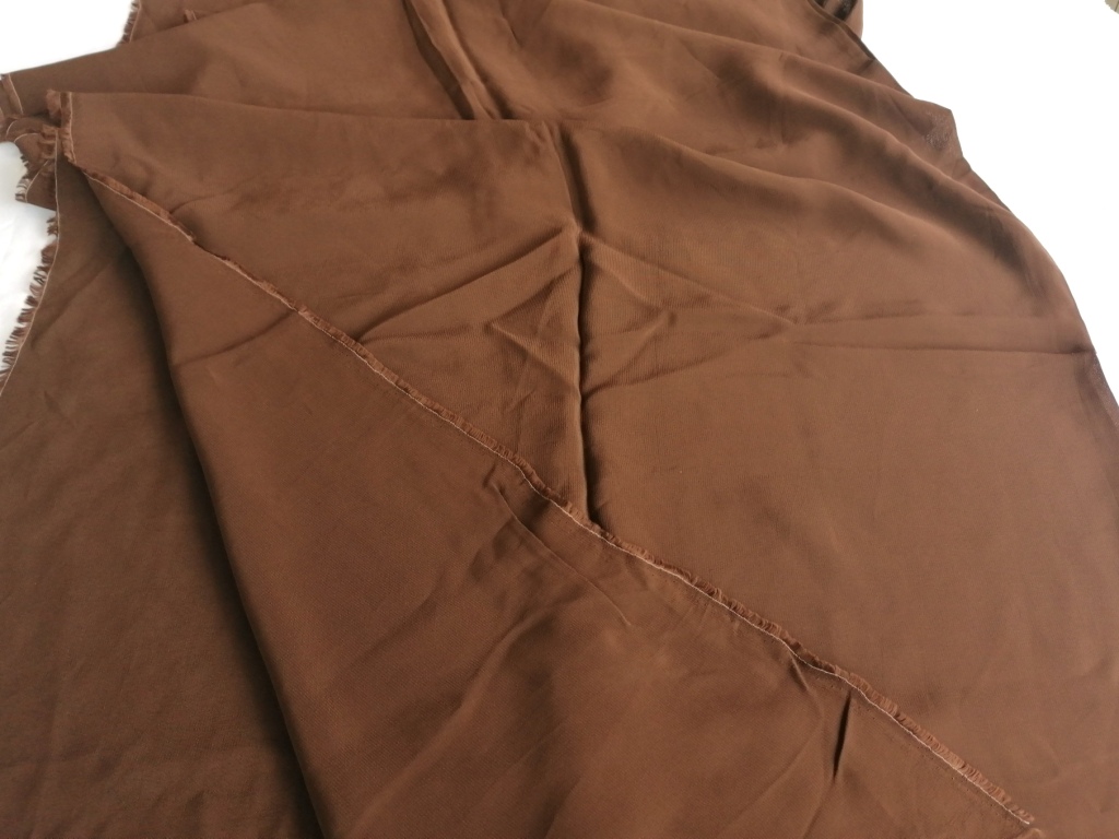 bruine crepe Georgette 1,6m - Afbeelding 2