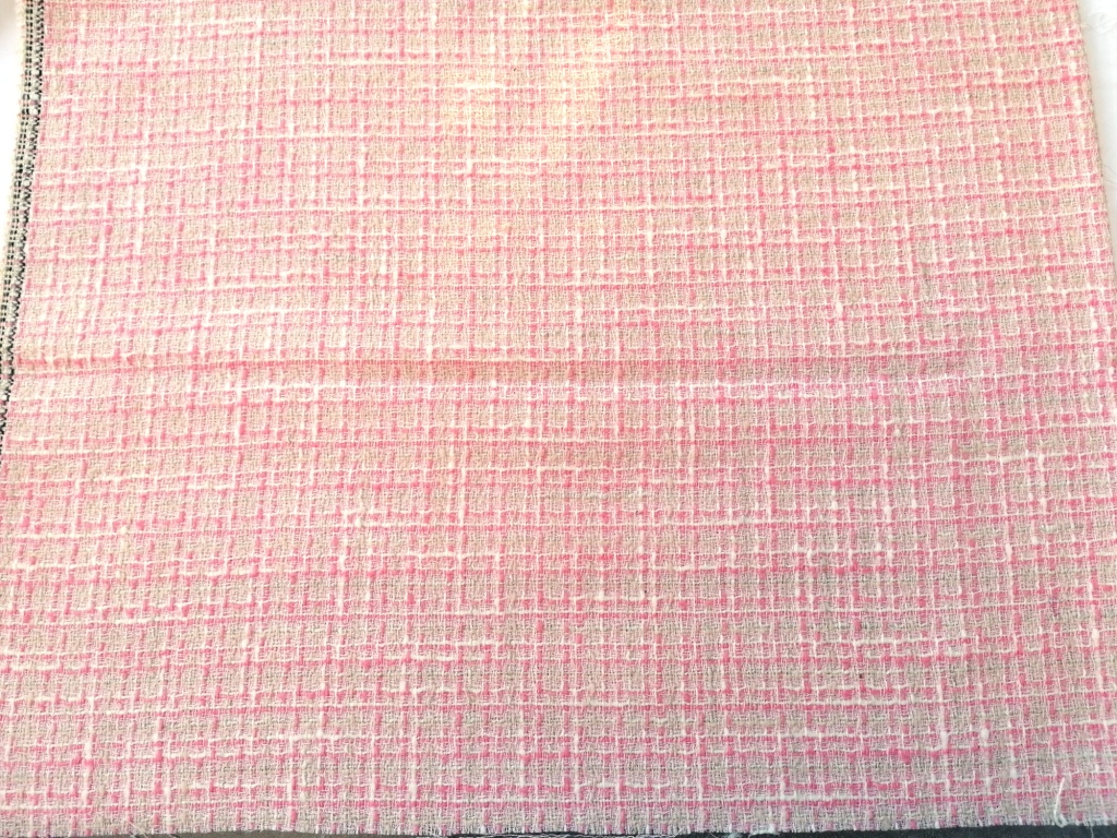 roze wollen Chanel stof 1,8m - Afbeelding 3