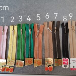 korte fijne metalen ritsen 10cm