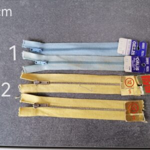 fijne metalen ritsen 12cm geel en blauw