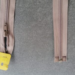 deelbare spiraalrits 5mm, 55cm beigebruin
