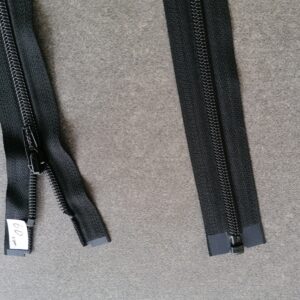 deelbare spiraalrits 6mm, 60cm zwart