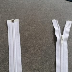 deelbare spiraalrits 6mm, 70cm wit